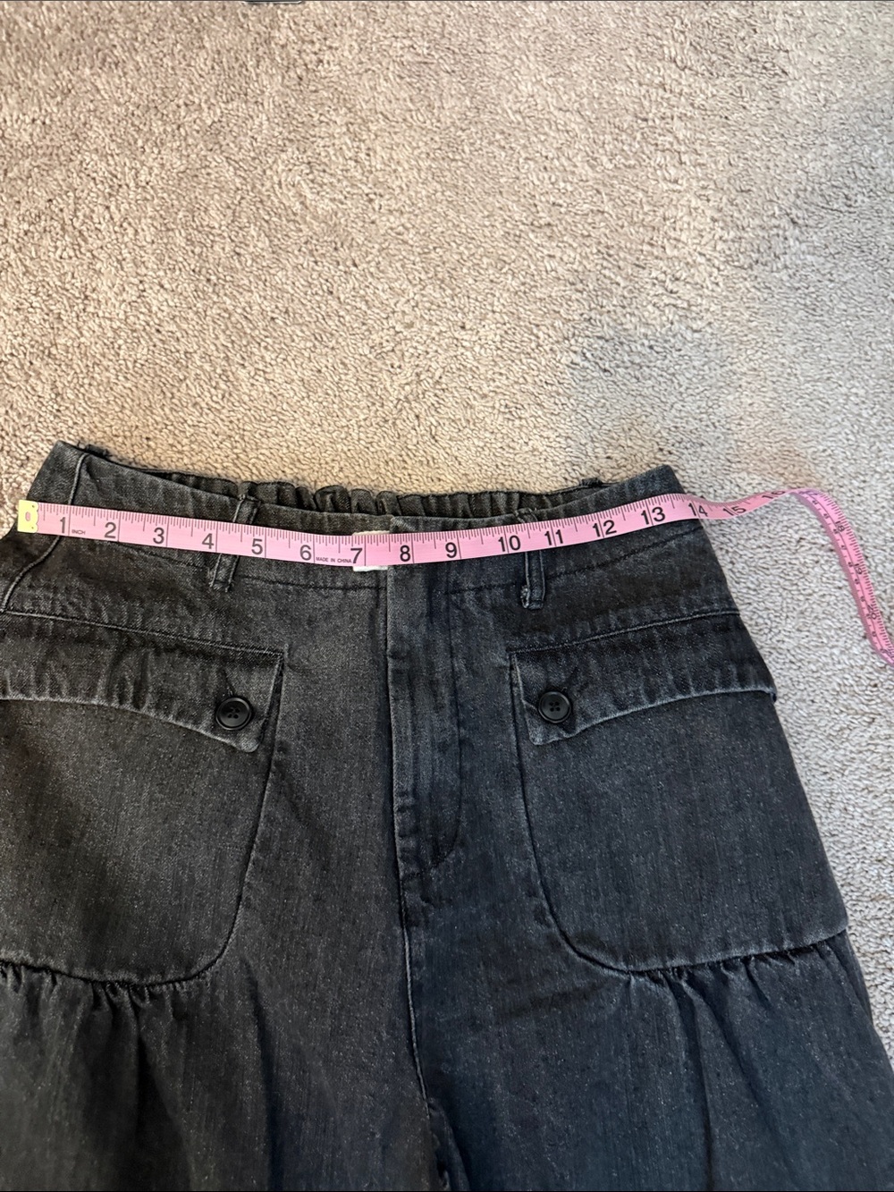 DAVI & DANI Black Washed Denim Wide-Leg Pants - Picture 9 of 16